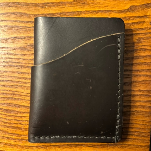 NWOT Men’s Rustico Leather “Wave” Wallet, EDC, Charcoal - Picture 6 of 10